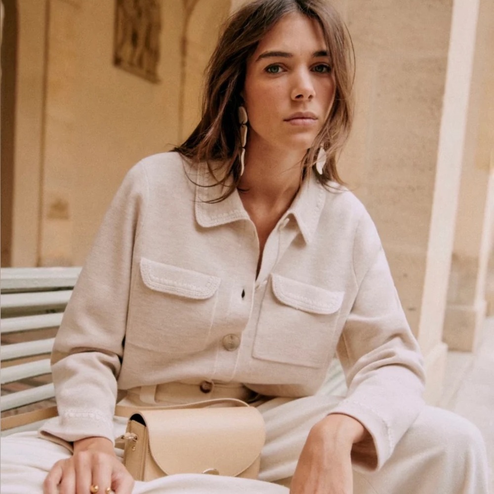 Sezane Betty Cardigan - Ecru